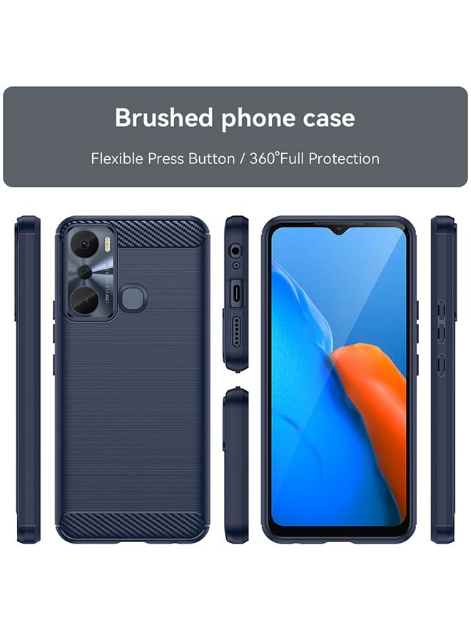 Infinix Hot 20i 4g Case Cover Soft TPU with Drop-Proof Shock-Proof Protective Cell Phone Back Cover Accessories Protection for Infinix Hot 20i Blue - Image 2