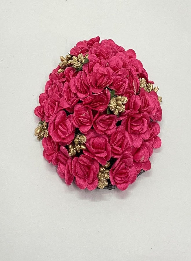 AorviDesigns Bridal Bun Juda Gajra Maker Flower Gajra/إكسسوارات الشعر للنساء والفتيات - أبيض - راني - Image 3