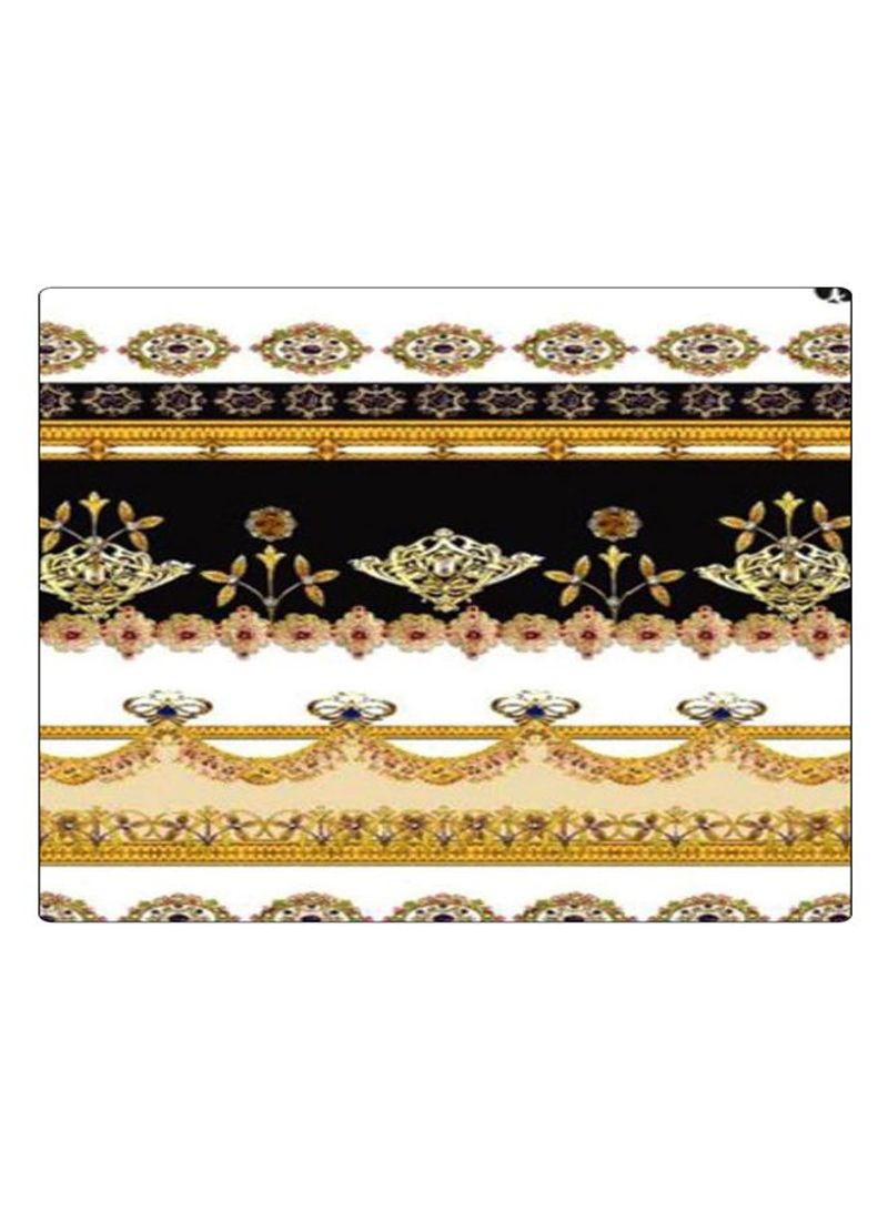 Printed Anti-Slip Gaming Mouse Pad Gold/Black/White