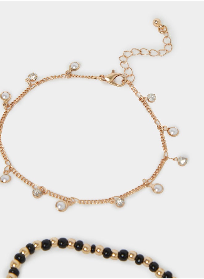 Styli Set of 5- Multi Design Anklet  - Image 3