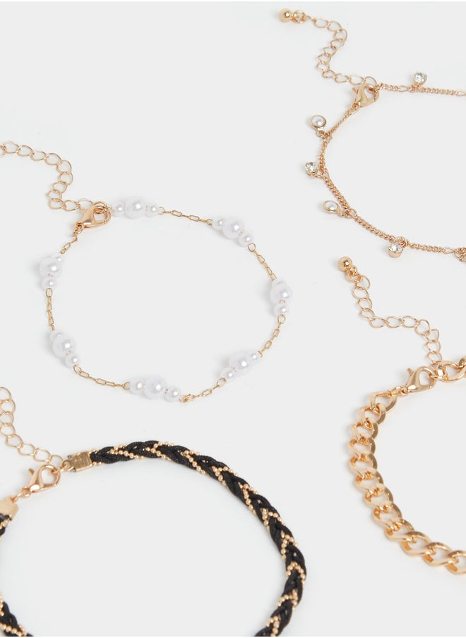 Styli Set of 5- Multi Design Anklet  - Image 4