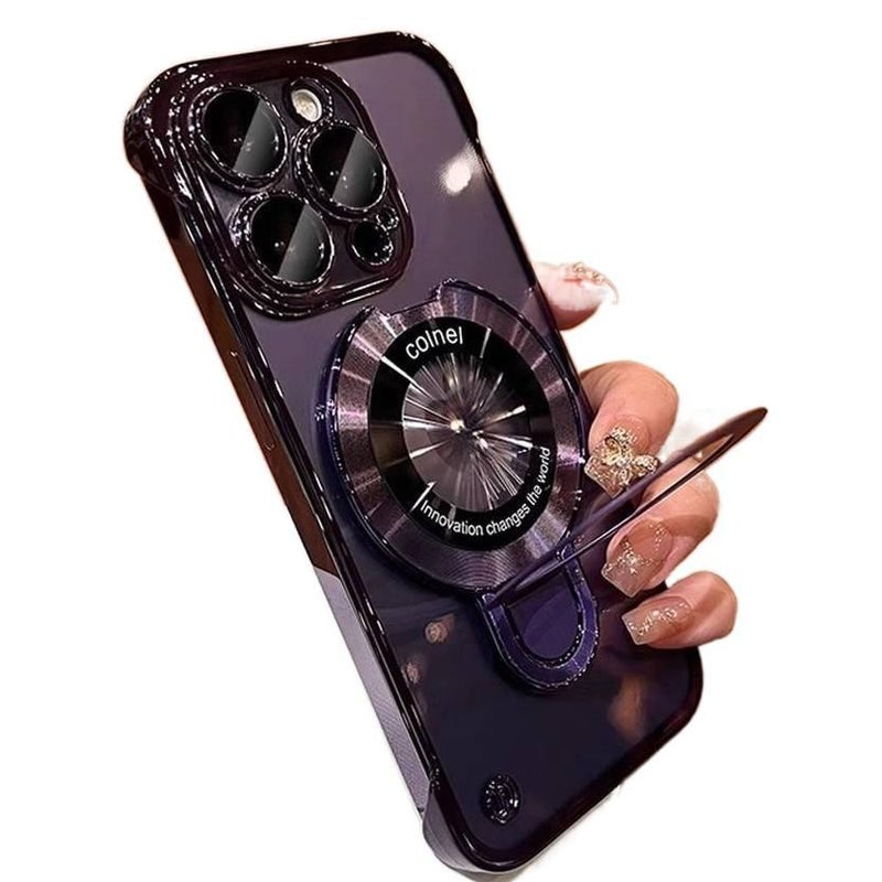 MagSafe Case | Drop Protection | Shockproof Cover for iPhone 13 | Purple Acrylic - Image 1