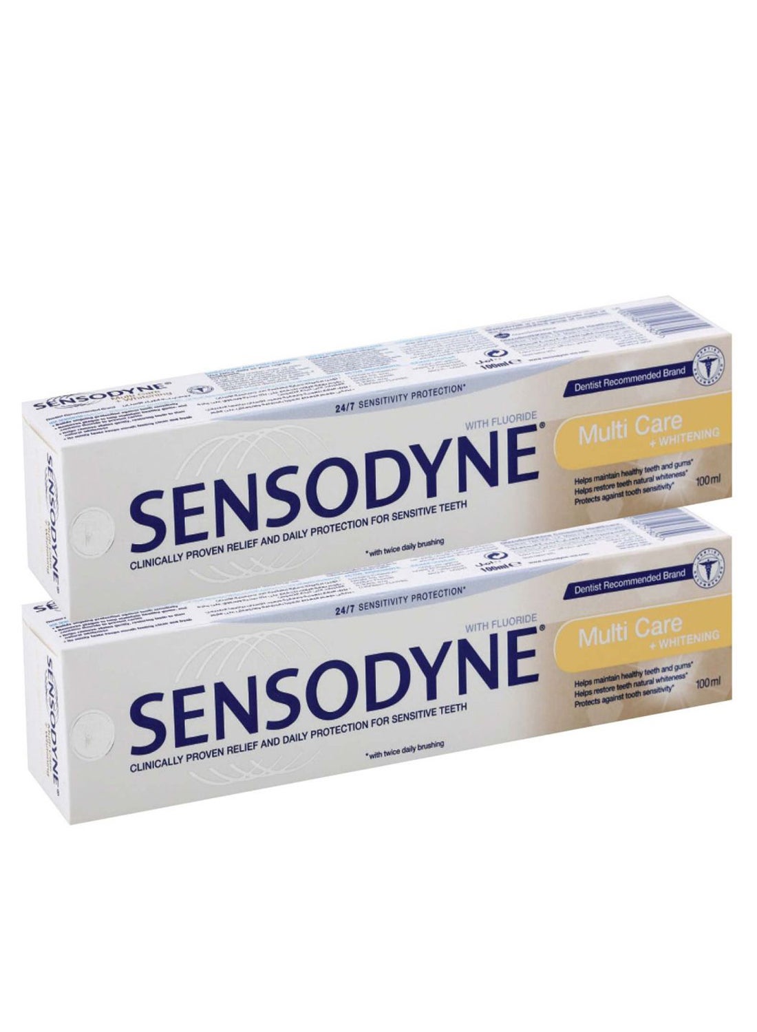 Sensodyne 2-Piece Multi Care And Whitening Toothpaste Set 2 x 75ml