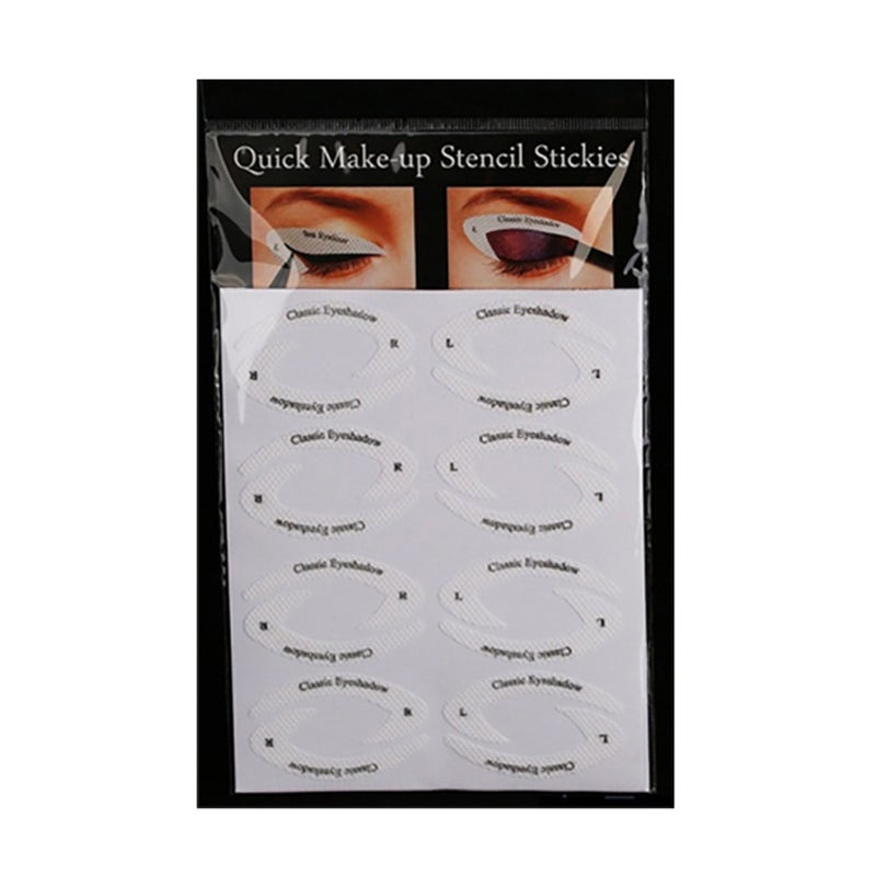 Eyeliner Stencil Stickers 4 Sheets Soft Comfortable Reusable Makeup Stencil Stickers - Quick Eyeliner Eyeshadow Application Cosmetic Tool for Makeup Beginners and Daily Eye Makeup - Image 1