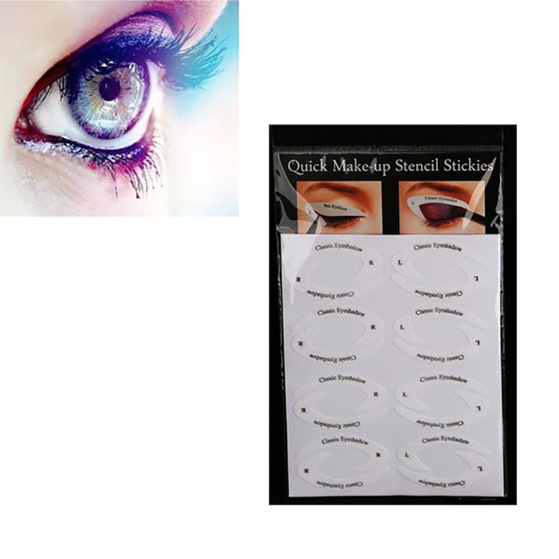 Eyeliner Stencil Stickers 4 Sheets Soft Comfortable Reusable Makeup Stencil Stickers - Quick Eyeliner Eyeshadow Application Cosmetic Tool for Makeup Beginners and Daily Eye Makeup - Image 3