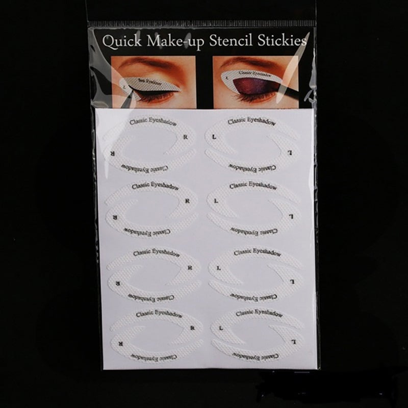 Eyeliner Stencil Stickers 4 Sheets Soft Comfortable Reusable Makeup Stencil Stickers - Quick Eyeliner Eyeshadow Application Cosmetic Tool for Makeup Beginners and Daily Eye Makeup - Image 2