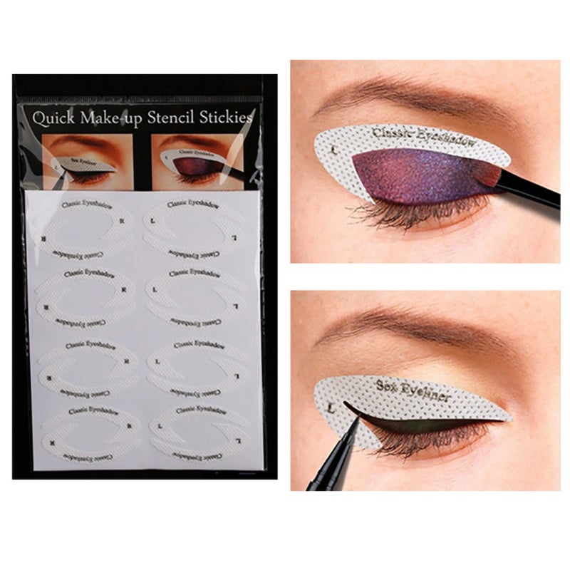 Eyeliner Stencil Stickers 4 Sheets Soft Comfortable Reusable Makeup Stencil Stickers - Quick Eyeliner Eyeshadow Application Cosmetic Tool for Makeup Beginners and Daily Eye Makeup - Image 5