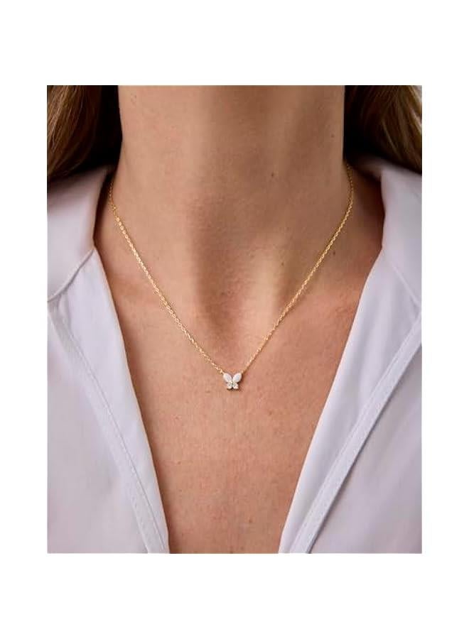 PAVOI 14K Gold Plated Opal Pendant Necklaces for Women | Created Opal Cubic Zirconia Dainty Necklace | erfly Round Triangle Antler Bar Pendants - Image 2