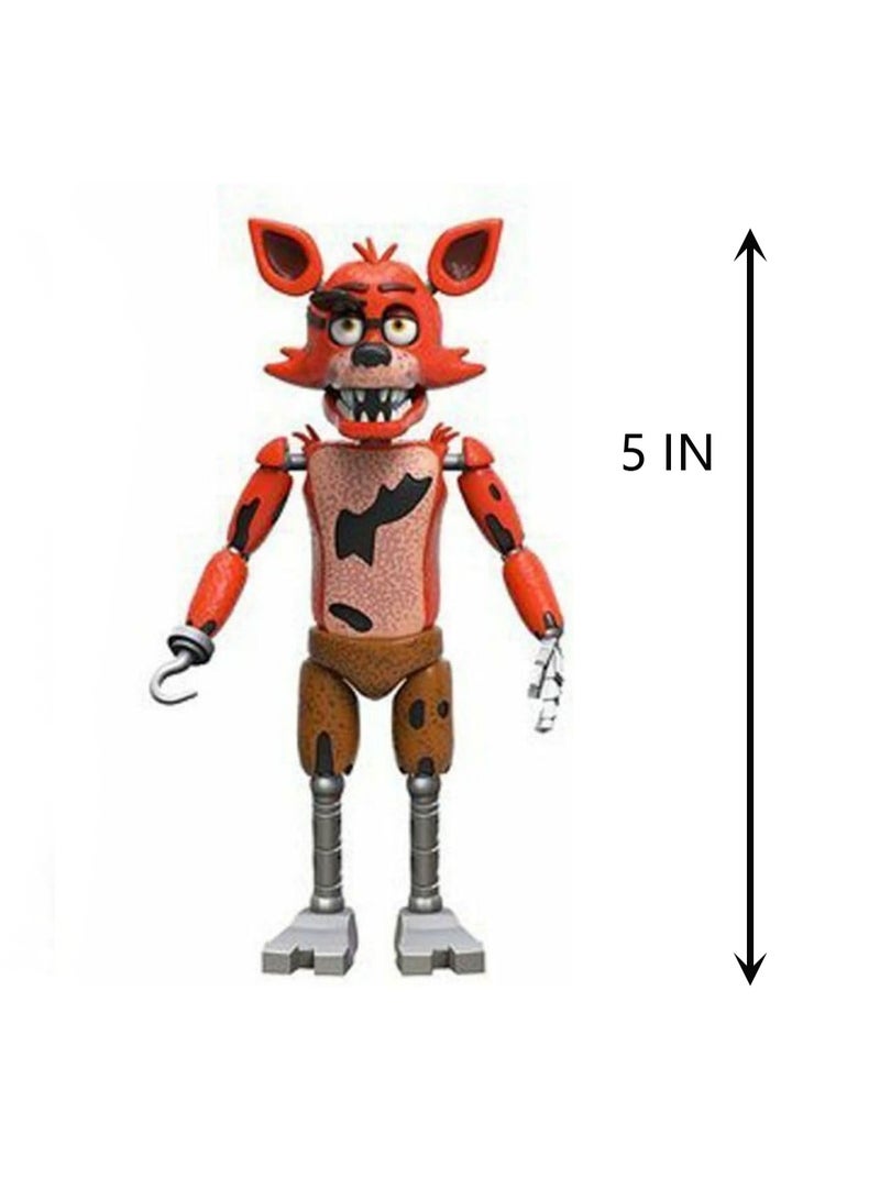 Nights Freddy Action Figure Articulated FNAF Figure Joints Moveable Action Figure Gift, Desktop Decorations - Foxy - Image 2