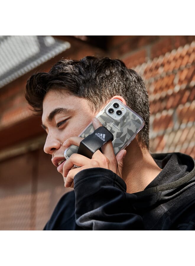 vesus Sport Apple Iphone 12 / 12 Pro Clear Grip Case Back Cover W/ Grip Or Stand, Scratch & Drop Protection W/ Tpu Bumper Grey/Black