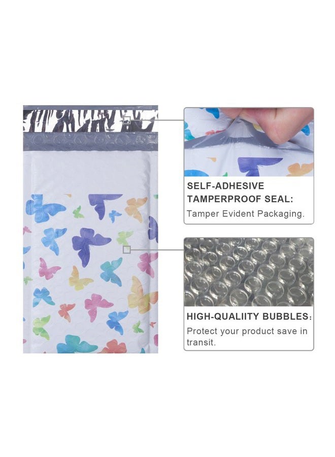 UCGOU Bubble Mailers 4x8 Inch Colorful Butterfly 50 Pack Poly Padded Envelopes Small Business Mailing Packaging Self Seal Waterproof Boutique Mail Shipping Bags for Jewelry Makeup Supplies #000 - Image 4