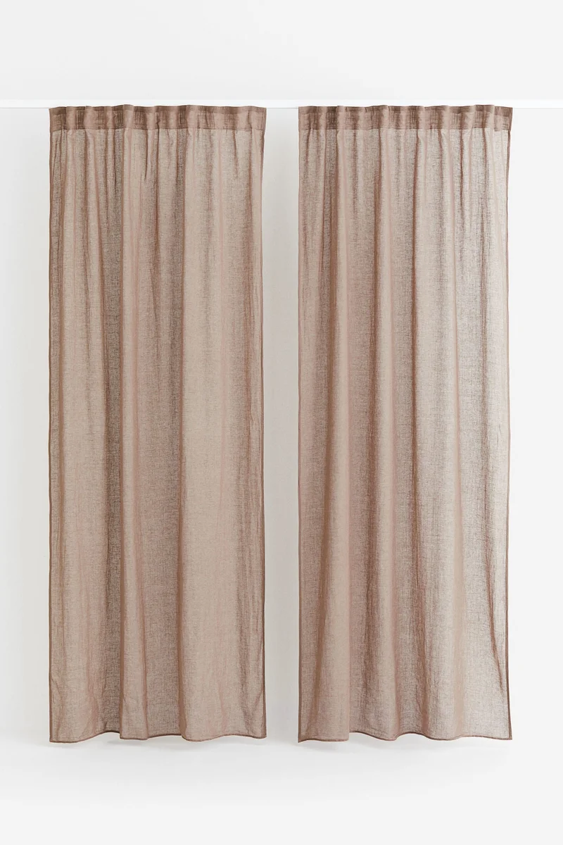 H&M 2-pack multiway linen-blend curtains