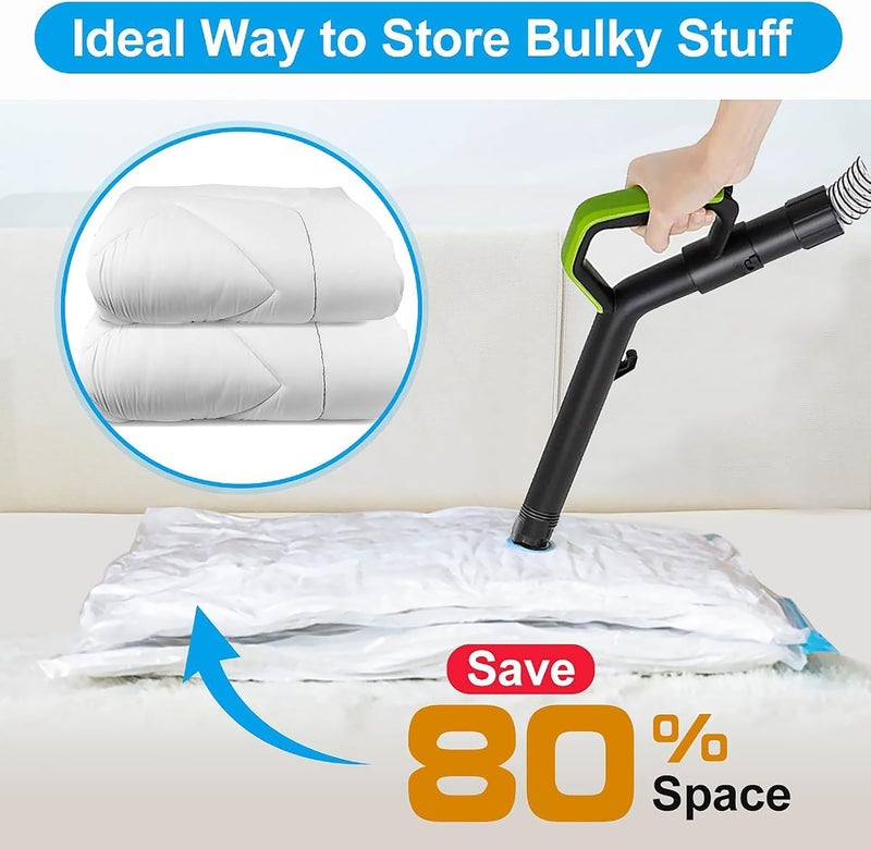 BoxLegend Vacuum Storage Bags with Large Size Hand Pump 8 Jumbo 31.5â€™â€™x39.37â€™' Thickened Vacuum Seal Bags for Clothing Space Saving Vacuum Pack Storage Bags for Pillow Comforters Bedding - Image 3