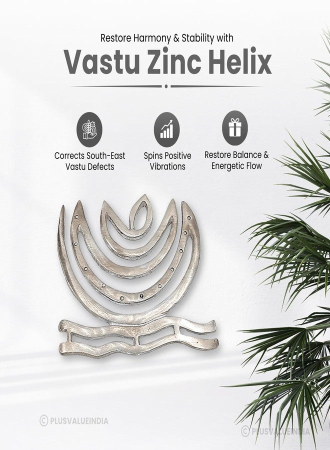 Plus Value Zinc Helix Vastu Remedies for North-East Kitchen, Toilet, Ishanya Dosha Nivaran, Missing Corner & Cut Defects, Spiral Energy Tool 1pc Home Vastu Correction Tool (3 Inch Grey Color) - Image 3