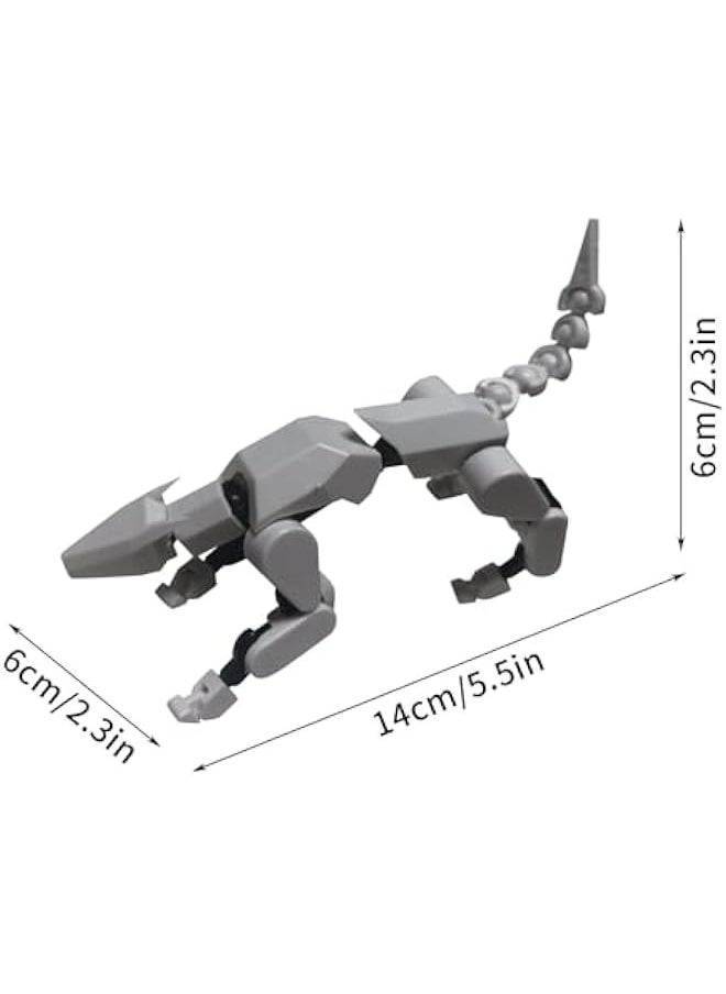 Generic - Robot Dog Action Figure, 3D Printed Dog Model, Multi-Joint Movable Robot Dog, PVC Model Full Body Mobile Robot Dog Desktop Decoration Ornament (Multicolor-5PC, One Size) - Image 1