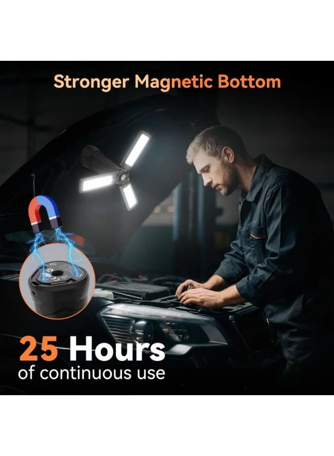 بلو فاير حامل إضاءة قابلة للشحن للرحلات 7 أقدام | إضاءة LED محمولة للعمل بقدرة 5500 لومين، قابلة للتعتيم مع 3 ألوان للضوء (6500K/4500K/3500K)، بطارية 15000mAh، فانوس طوارئ لاسلكي، مع حامل ثلاثي قابل للفصل للاستخدام الخارجي والعمل والطوارئ - Image 5