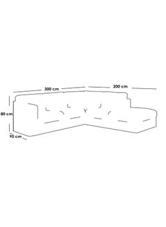 Al Home 5 Seater L-shape Sofa 80x200x90x300 Cm - Grey Linen  - Image 2