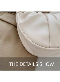 WAOKN Fashionable Simple Underarm Bag Women'S Daily Commuting Pleated Adjustable Shoulder Strap Handbag High Quality Pu Leather Shoulder Bag,Crossbody Bag Shoulder Bag Handbag for Travel Work  - Image 3