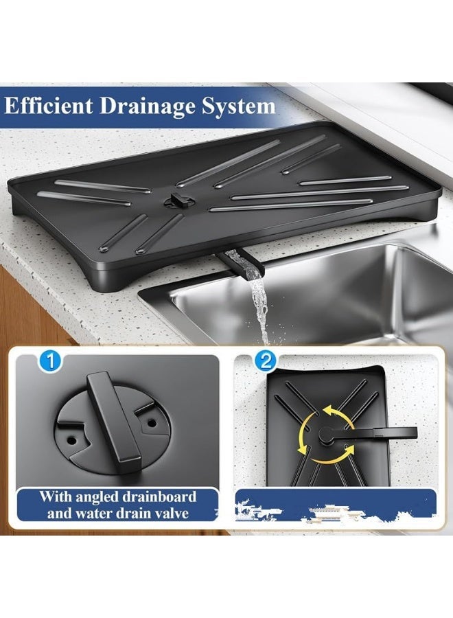 MostNow Dish Drying Rack, Stainless Steel Dish Rack for Kitchen Counter, Large-Capacity Dish Drainer with Cutlery Holder, Kitchen Organizer for Dishes, Spoons and Forks - Image 2
