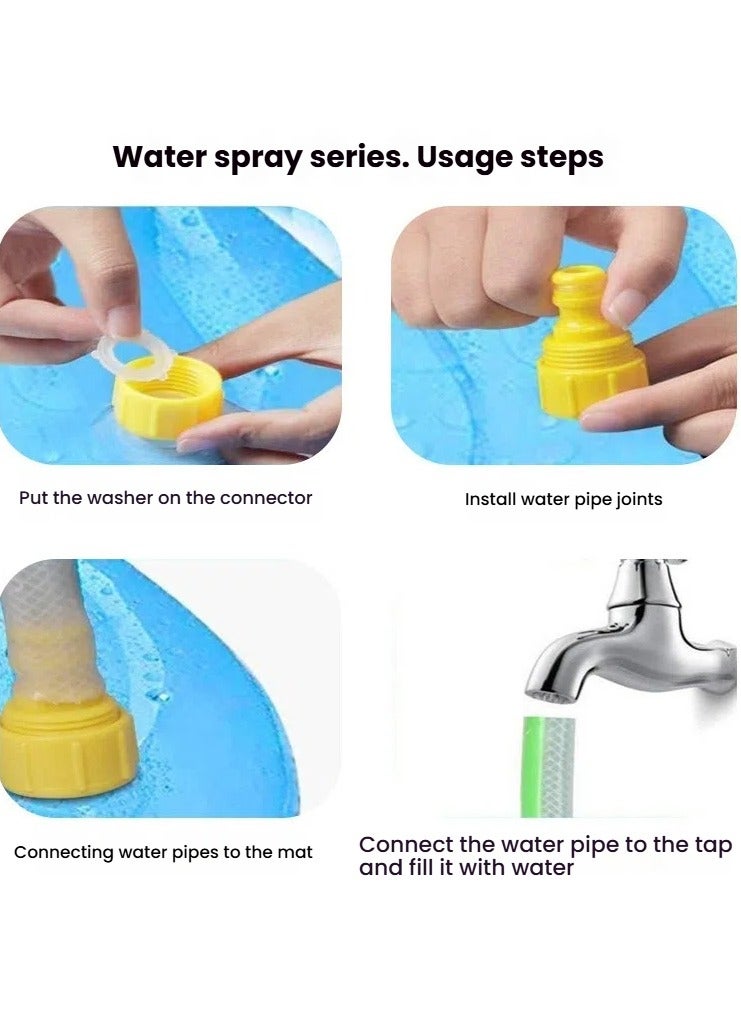 general Inflatable shark shade fountain pool thickened outdoor children's paddling pool Shark fountain pool fun water jet - Image 4