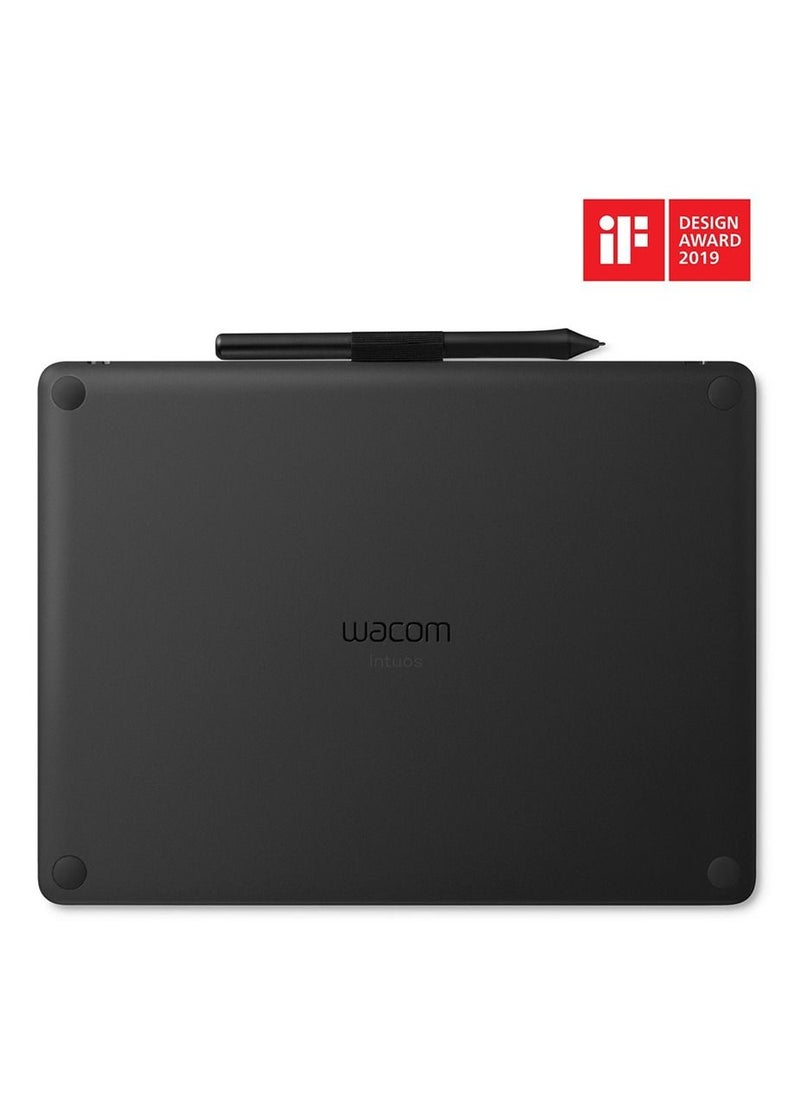 Wacom Intuos Small Drawing Tablet - Digital Tablet for Painting, Sketching and Photo Retouching with pressure sensitive pen, black - Ideal for Work from Home & Remote Learning