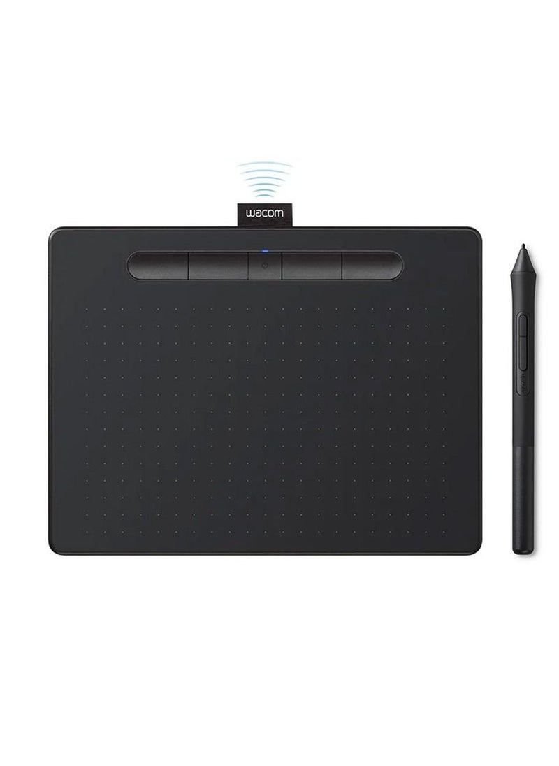 Wacom Intuos Small Drawing Tablet - Digital Tablet for Painting, Sketching and Photo Retouching with pressure sensitive pen, black - Ideal for Work from Home & Remote Learning
