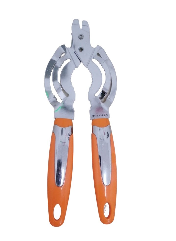 Generic - Jar Opener Manual, Handheld Strong Heavy Duty Stainless Steel JarOpener, Comfortable Handle, , Can Openers with Multifunctional Bottle Opener Orange - Image 1
