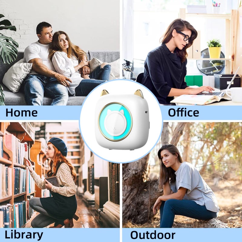 Mini Photo Printer: Portable Inkless Pocket Printer - 203DPI Clear Print Quality Wireless BT 4.0 Rechargeable 1200mAh Battery for Students Office Workers Home Travel - Image 2