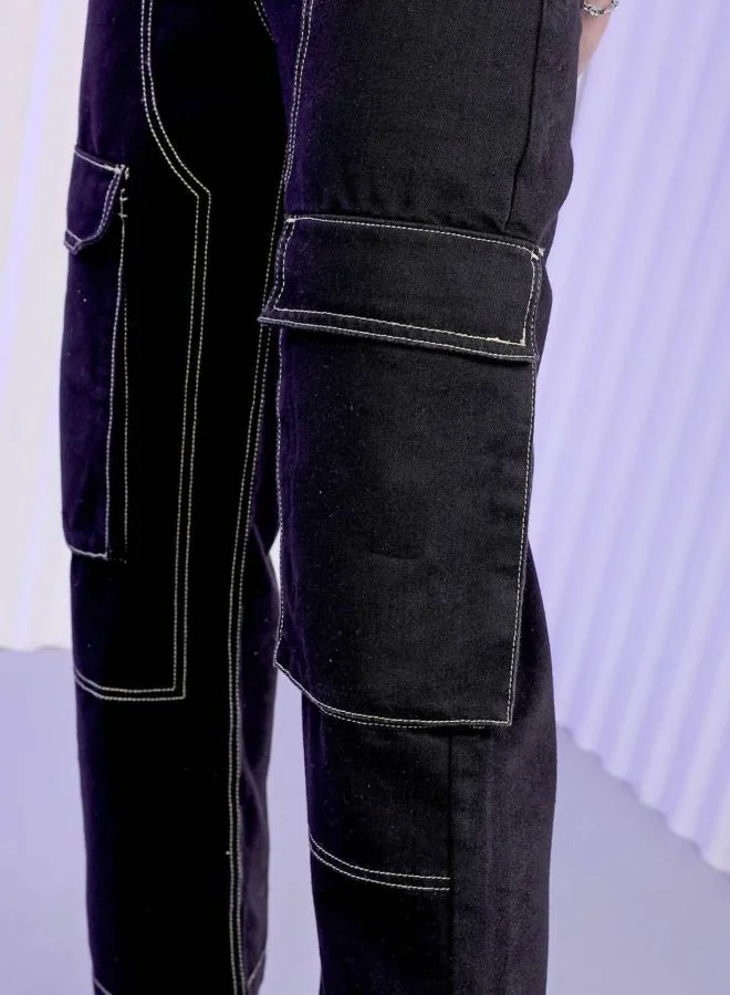 Freehand  Women Relaxed Fit Solid High Rise Jeans  | Best Price UAE