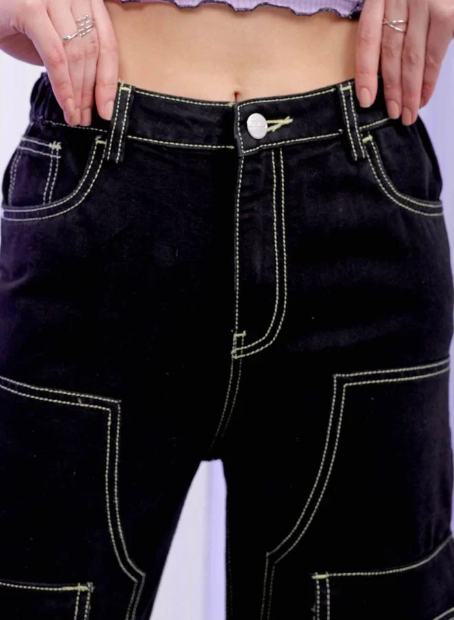 Freehand  Women Relaxed Fit Solid High Rise Jeans  | Best Price UAE