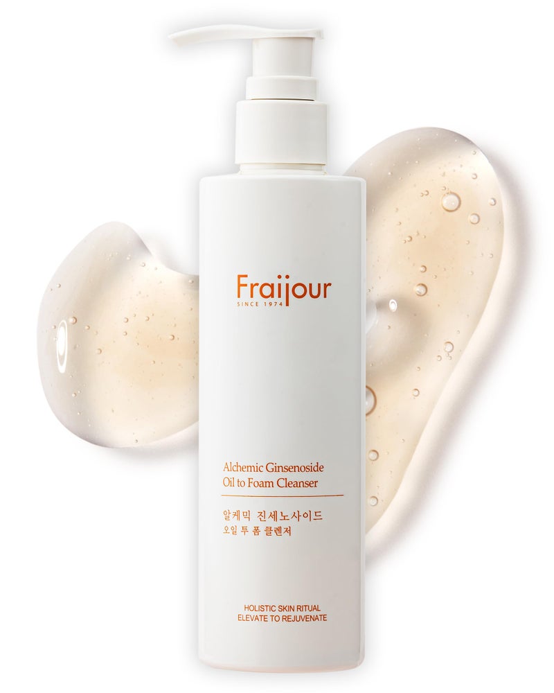 Fraijour Alchemic Ginsenoside Oil to Foam Cleanser â€“ Oil-to-Foam Facial Cleanser with Ginsenoside, PHA & LHA, Gently Removes Makeup & Impurities, Hydrating & Exfoliating, 7.41 oz. - Image 1