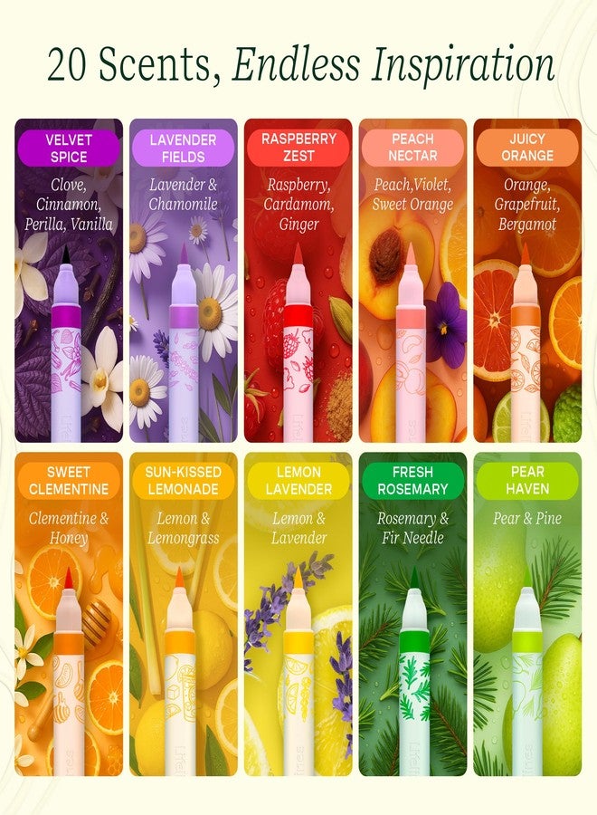 لايف لاينز أقلام تلوين معطرة من لايفلاينز، 10 أقلام مزدوجة الأطراف مع 20 لونًا ورائحة - مجموعة أقلام تلوين معطرة بمزيج من الزيوت العطرية للأعمال الفنية والحرف اليدوية وكتب التلوين واللوازم المدرسية - Image 3