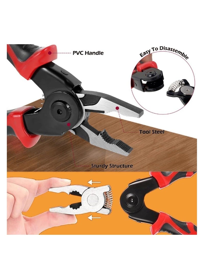 دينكس مجموعة أدوات متعددة الاستخدامات 5 في 1، تشمل أدوات تجريد الأسلاك، وقواطع الكابلات، وزردية العقص - Image 3