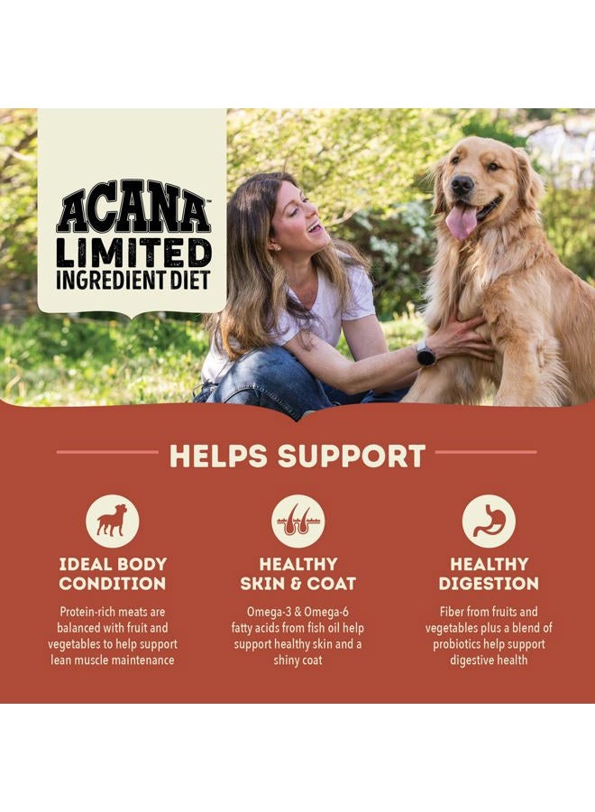 acana طعام جاف للكلاب بمكونات محدودة، وصفة لحم البقر والقرع، طعام جاف خالي من الحبوب، 13 رطل - Image 4