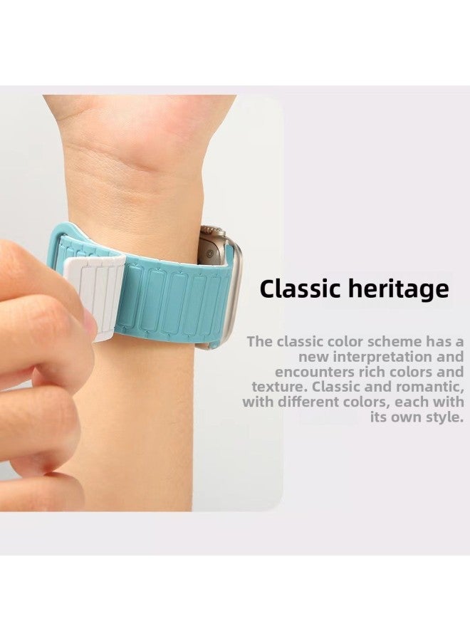 Loquat Suitable For Iwatch Strap, Freely Adjustable Magnetic Strap, For Applewatch Se8 Generation For Apple Ultra Watch Strap-Color:Brown And Black-Overall Dimensions:42/44/45/49MM 【opp Bag】  - Image 4