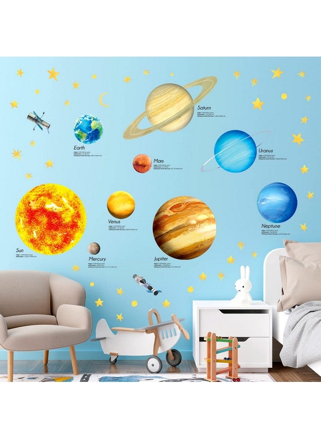 Decowall Ds92007 Solar System Kids Wall Stickers Wall Decals Peel And Stick Removable Wall Stickers For Kids Nursery Bedroom Living Room D?Cor - Image 3