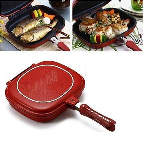 vedvit Nonstick Foldable Double Sided Multi Purpose Frying Grill Pan (Aluminium, Non-Stick) - Image 3