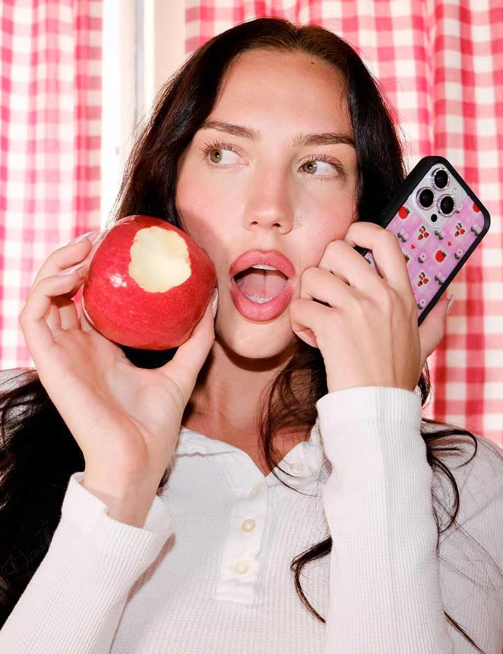 Wildflower Cases - Apple A Day, Compatible with Apple iPhone 16 Pro Max | Red Fruit Green Popular Aesthetic Cute Trendy - Protective Black Bumper, 4ft Drop Test Certified, Women Owned Small Business - Image 3