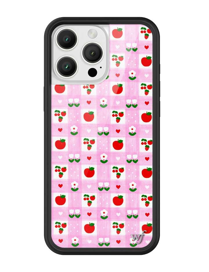 Wildflower Cases - Apple A Day, Compatible with Apple iPhone 16 Pro Max | Red Fruit Green Popular Aesthetic Cute Trendy - Protective Black Bumper, 4ft Drop Test Certified, Women Owned Small Business - Image 1