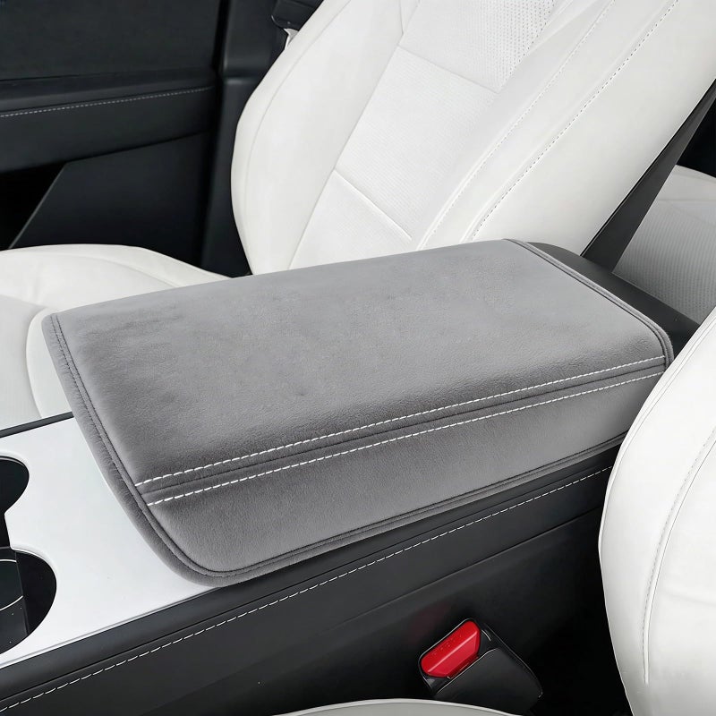 jaexest Universal Center Console Cover For Most Vehicle SUV/Truck/Car Waterproof Armrest Cover Protector Center Console Pad Beige - Image 1