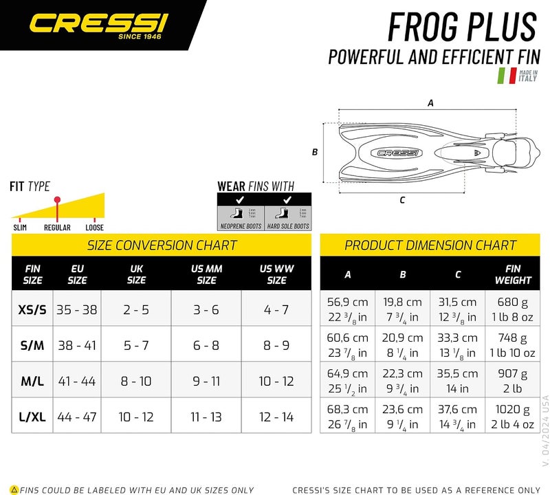 Cressi Frog Plus Open Heel Fins - Image 5
