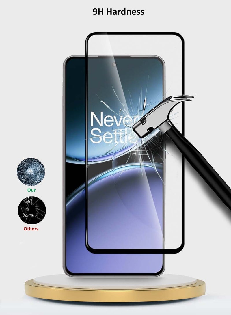 Wtech OnePlus Nord 4 5G 2024 Premium E2E Series Full Glue Full Cover Tempered Glass Screen Protector - Clear/Black - Image 3