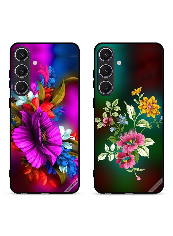 Covernex Two Cases For Samsung Galaxy S23 FE 5G Protective Covers Hd Flowers - Image 1
