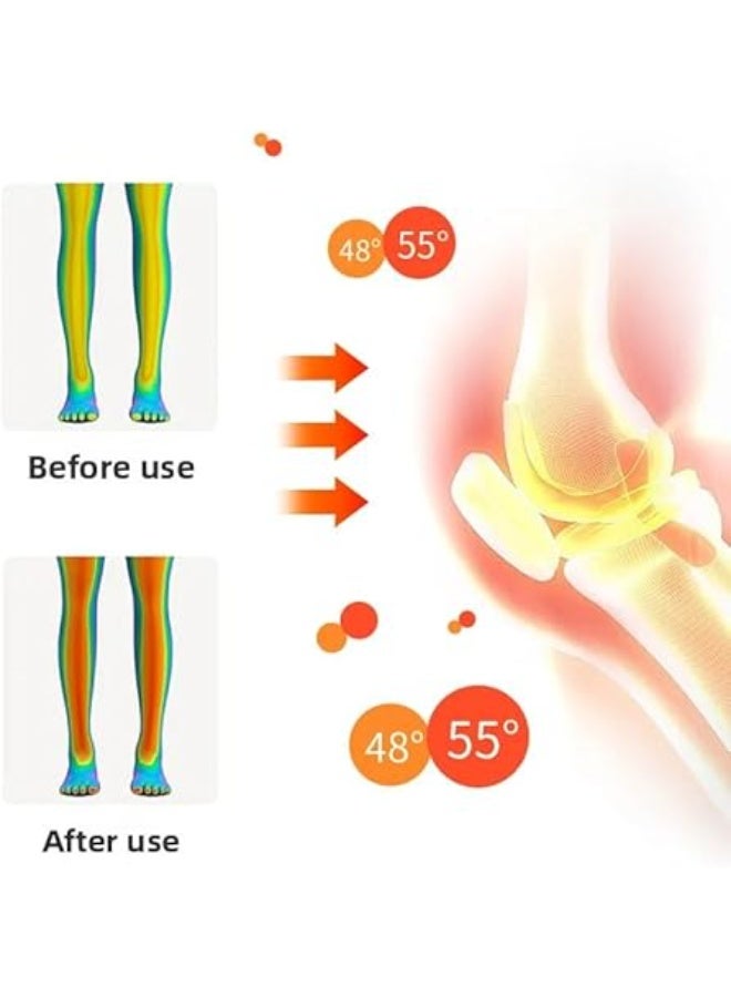 جهاز تدليك الركبة مع الحرارة لتخفيف الآلام بالأشعة تحت الحمراء، بالاهتزاز الكهربائي اللاسلكي لتقليل الألم - Image 5