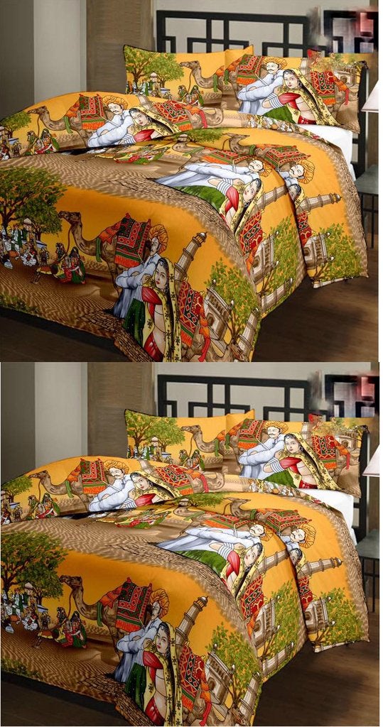 SVT Traditional Famous Jaipuri Beautiful Floral Print in Multi Color Jaipuri Rajai/Razai/Quilt Twin Size/Twin Size Bed Quilt/Comforter/AC Quilt/AC Comforter