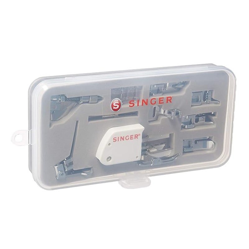 SINGER 9 Presser Feet Sewing Machine Accessory Kit Set Suitable for Household Multi-Function Sewing Machines with Twin Needle, Clear Durable Storage Case for Quilting, Mending, Patchwork - Image 2