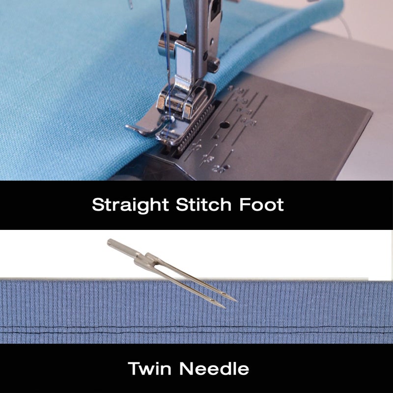 SINGER 9 Presser Feet Sewing Machine Accessory Kit Set Suitable for Household Multi-Function Sewing Machines with Twin Needle, Clear Durable Storage Case for Quilting, Mending, Patchwork - Image 5