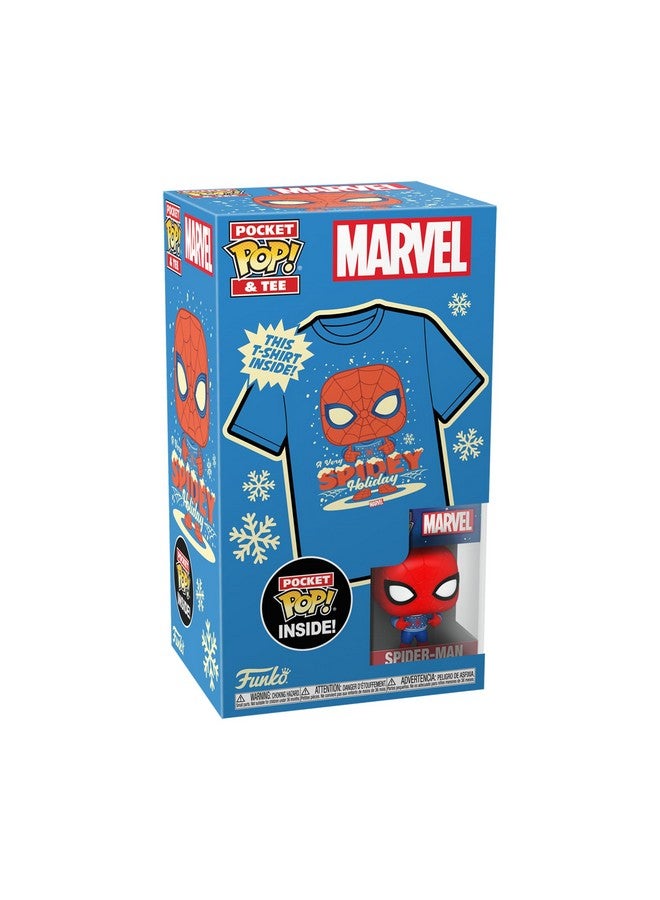 Funko Pocket Pop! & Tee: Marvel Holiday Spiderman M - Image 1