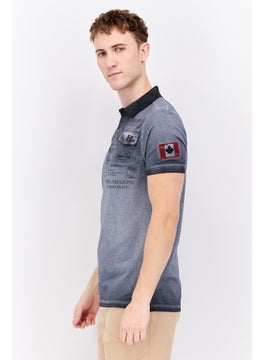 Canadian Peak Men Regular Fit Brand Logo Short Sleeves Polo, Grey Combo  - Image 2