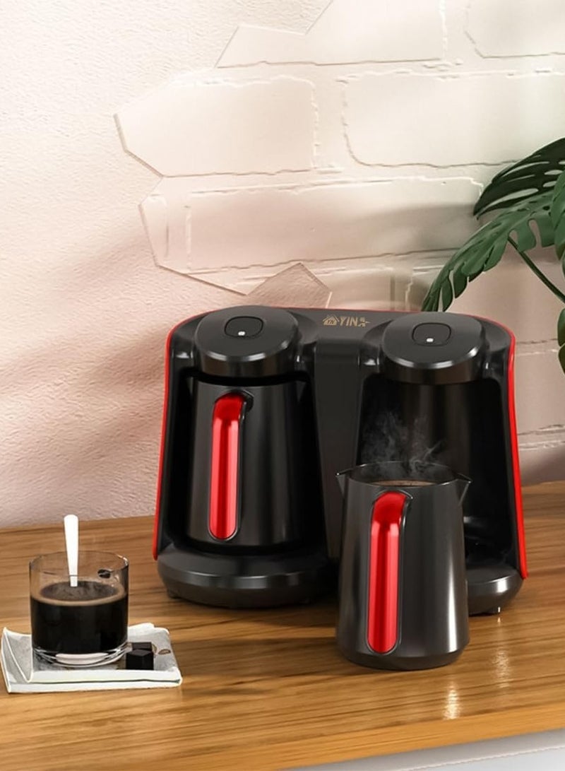 Hanso Turkish Coffee Maker, Premium Electric: 800 Watts Anti-overflow Sensor 1 - 12 Cups Safety System 1 Year Warranty  - Image 2